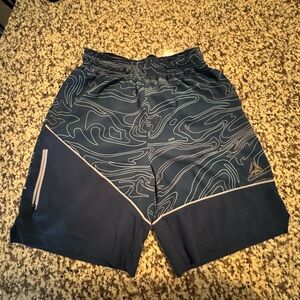 Reebok Navy and Teal Athletic Shorts